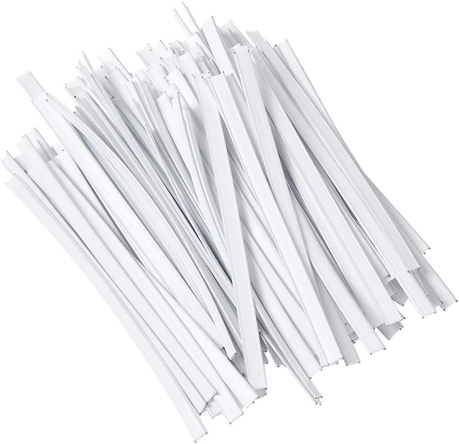 Mr Rex 200PCS Plastic Nose Bridge Strips for Mask, Double Wire Nose Pieces Wires Insert, 10CM Flat Reusable PE Nose Mask Wire Clips Plastic Strips Straps for DIY Making Sewing Handmade Crafting (200)