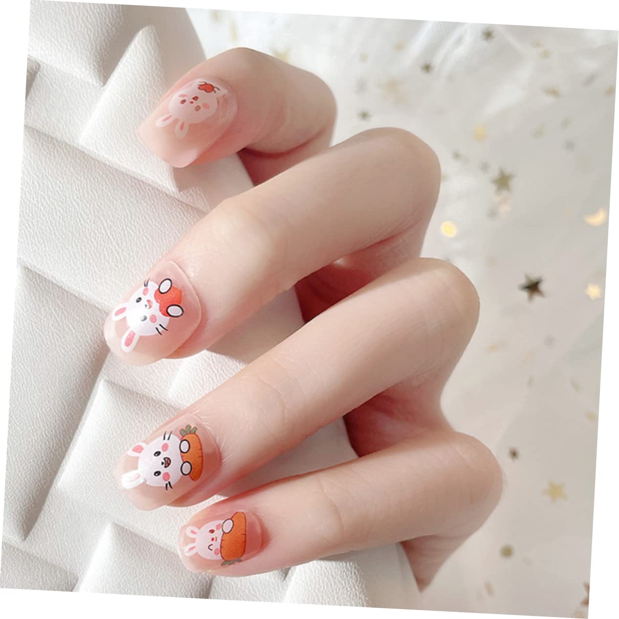 Healeved 30fogli Adesivi Per Unghie Tema Coniglio Decorazioni Per Nail Art Impermeabili e Facili Da Applicare Per Unghie e Creatività Personale