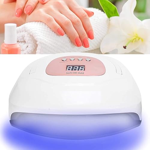 Miniatura 2 de Secador de uñas de 150W, lámpara de secado de uñas LED, máquina de endurecimiento de uñas de gel de sincronización inteligente (EE. UU.)