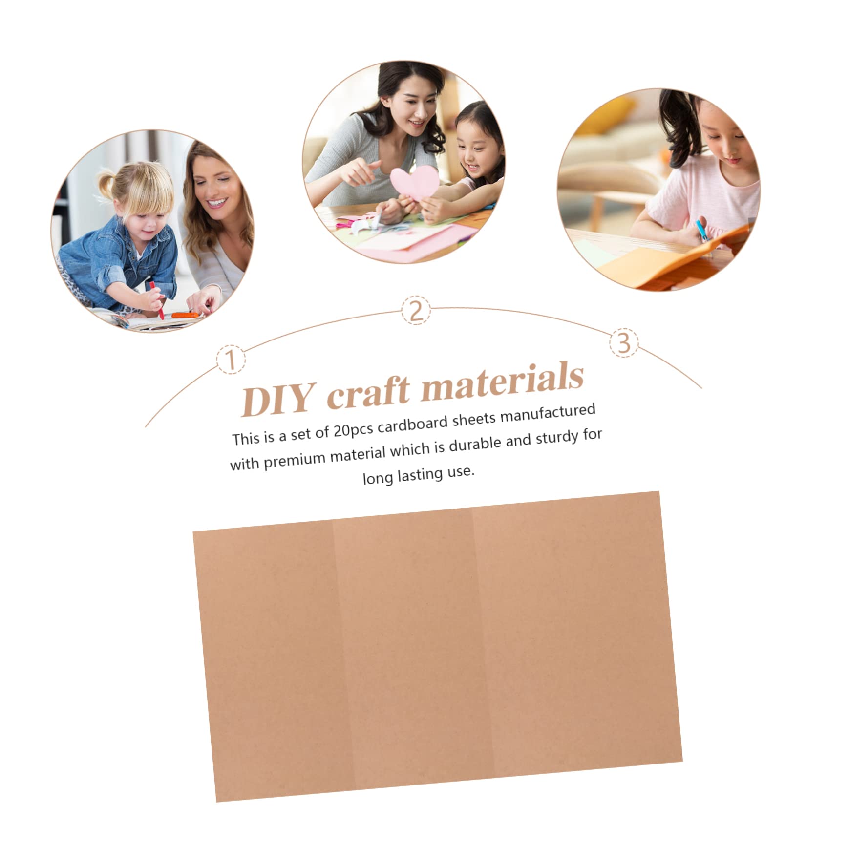 LALAFINA 20pezzi Cartone Spessi Confezione Da Kraft Per Fai Da Te e Imballaggio Sicuro Perfetti Per Cornici e Supporti Fotografici Materiali Per Spedizioni e Creazioni Artigianali