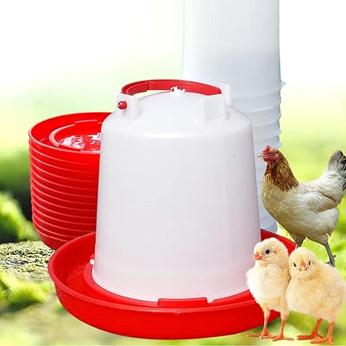 Miniatura 4 de DoubleWood Paquete de 4 bebedores de plástico para aves de corral, kit de agua para pollitos, 1 L, contenedor de agua para aves de corral colgante