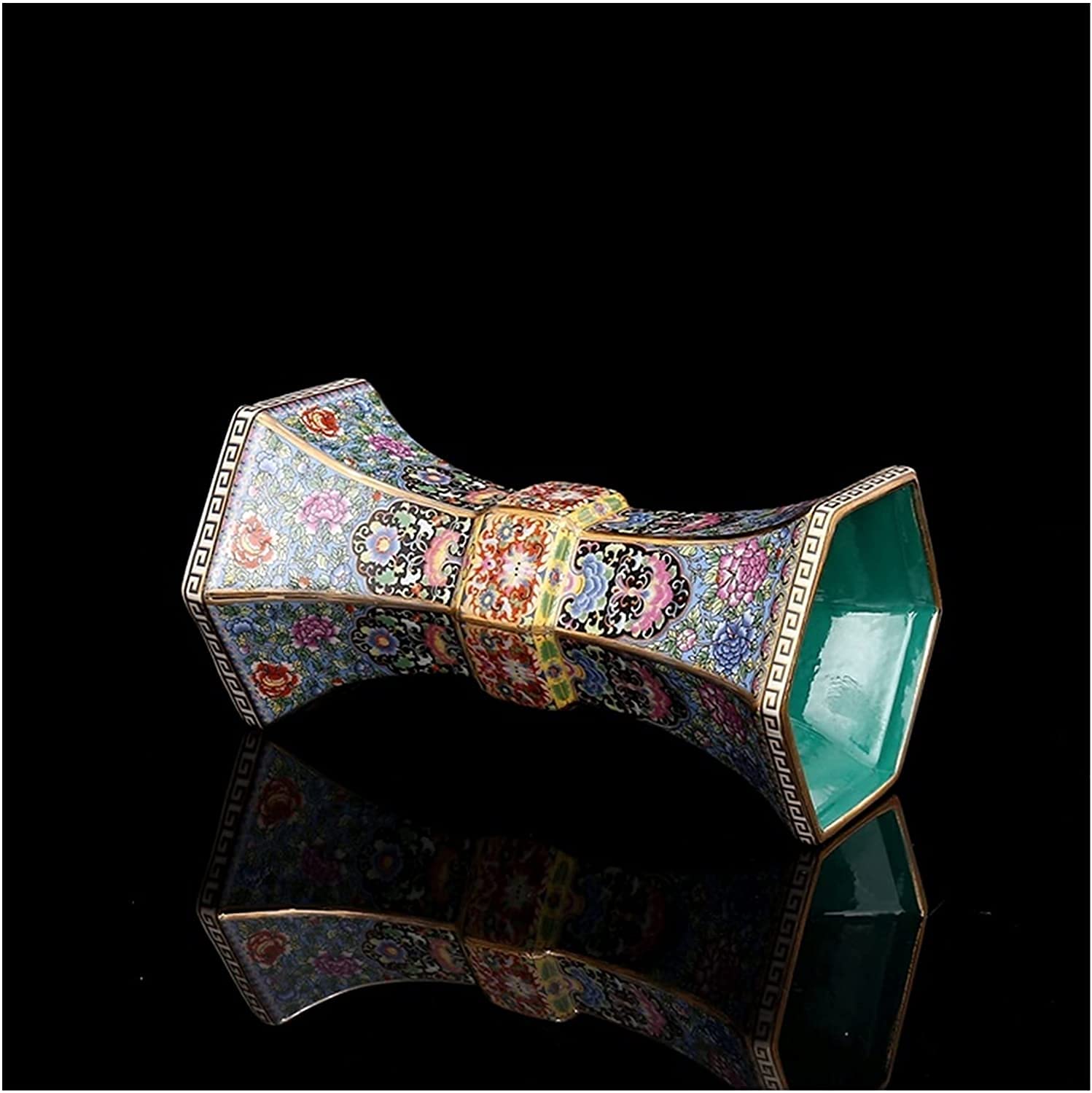 Amazon.co.jp: 中国陶磁器エナメル乾隆清朝の年 黄金六角形の花瓶