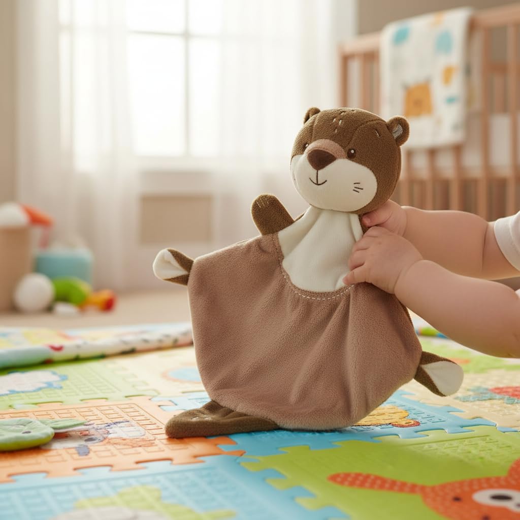 Les Doudous Malins - Lilou la Loutre 30 cm - Doudou Brodé Prénom - Cadeau Naissance Bébé