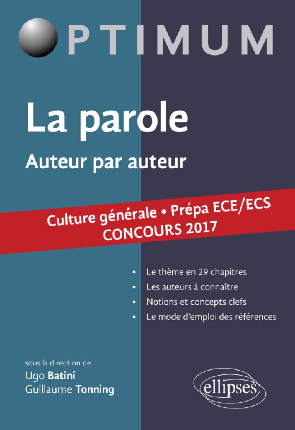 La parole. Auteur par auteur. Culture générale. Prépas ECE/ECS. Concours 2017