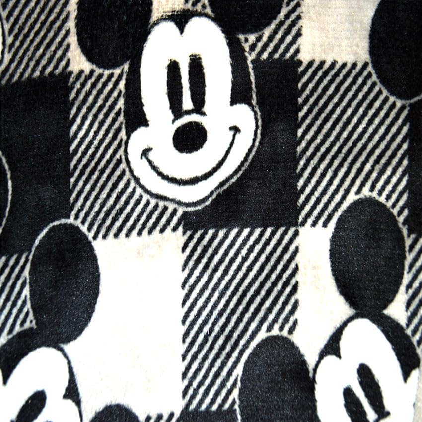 MJC Mens Disney Mickey Mouse Buffalo Plaid Gray and Black Lounge Pants3