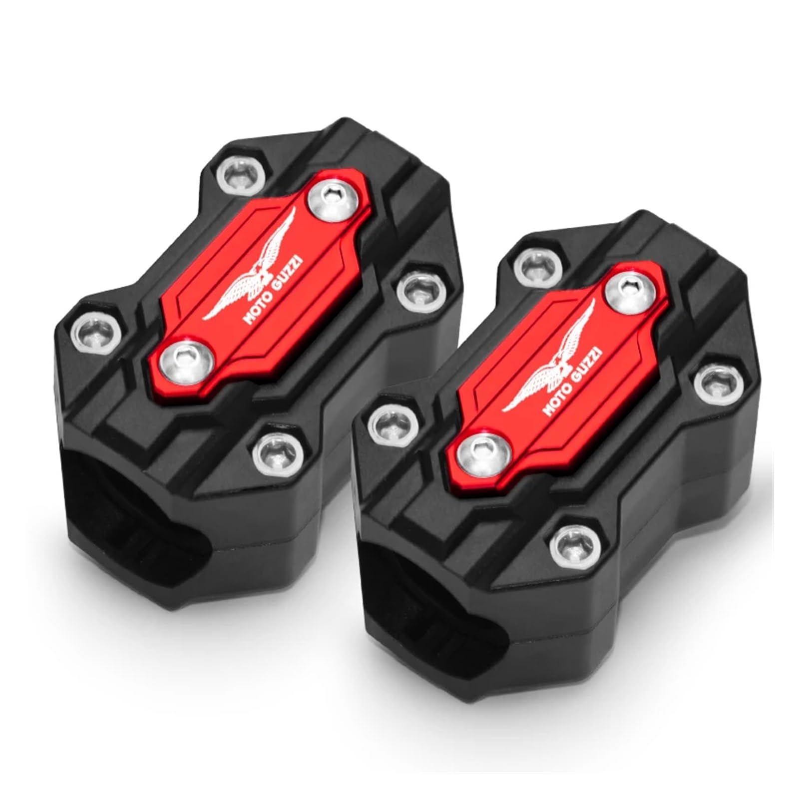 Für Moto Gu@&zzi V85TT V100 V9 Roamer Bobber V85 TT V7 Zubehör Motorradmotor-Sturzbügel Schutz Stoßstangenschutz(Two red)