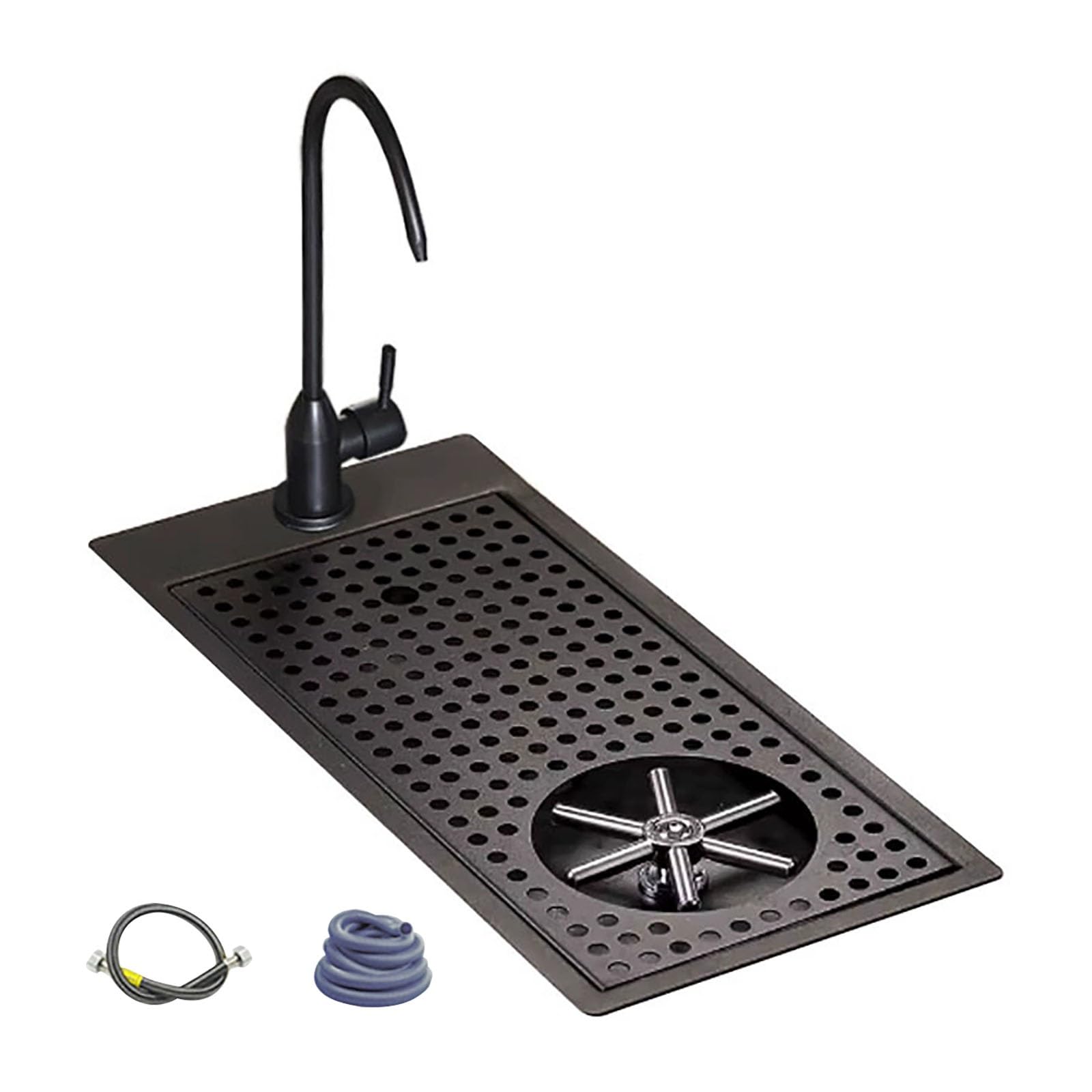 Eoweiot Professional Cup Washer Rinser with Drain Tray & Hose for Bars, Coffee Shops, Restaurants - Fast & Efficient Cleaning Solution