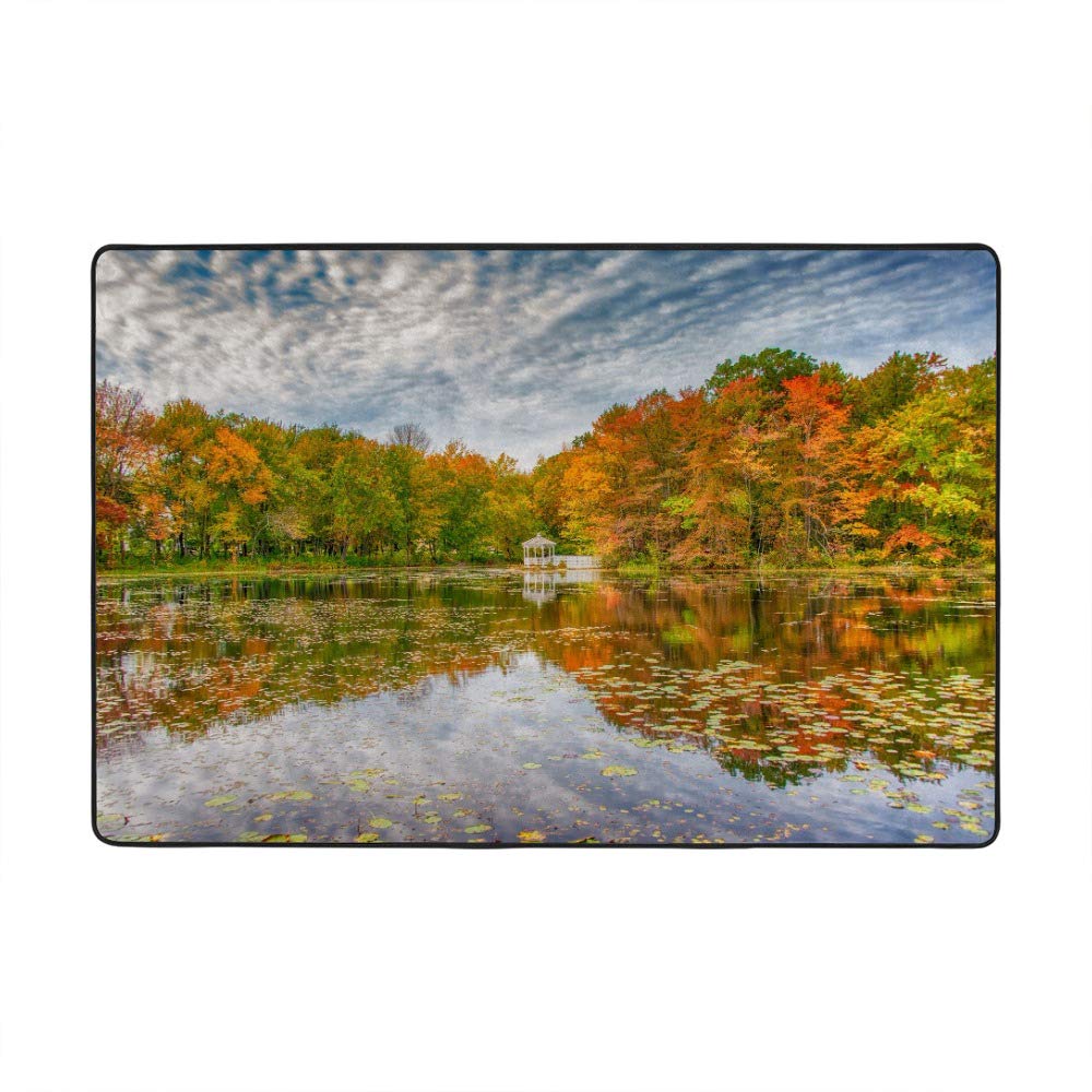Grand tapis coloré de salon Ruchen en velours corail doux 203x147 cm pour votre intérieur