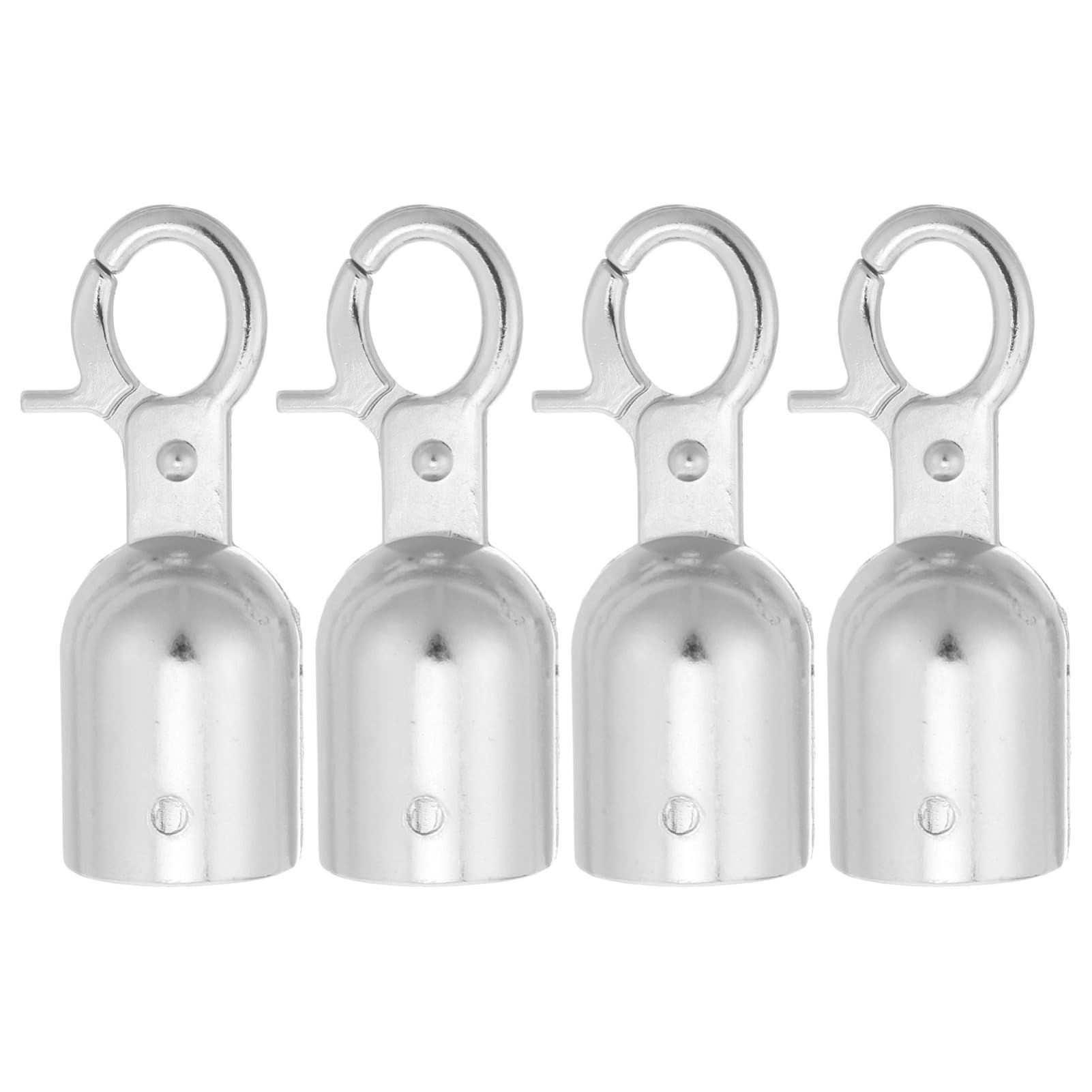 4 Stück Seilhaken Kordelstopper für Absperrungen Aluminiumlegierung