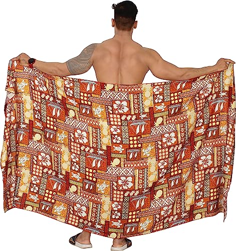 HAPPY BAY Men's Pareo Wraps Bath Beach Swim Sarong4