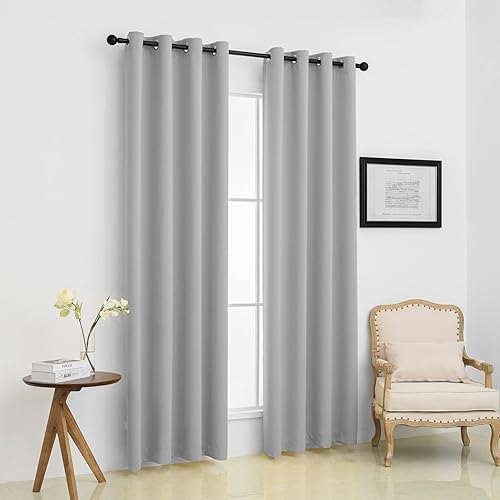 Miniatura 122 de Pickluc Cortina opaca con ojales para dormitorio, cortinas de bloqueo de luz, aislamiento térmico, reducción de ruido, 42 pulgadas de ancho x 84