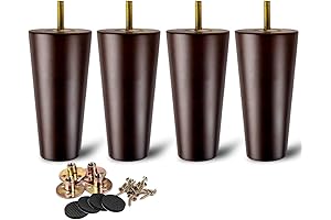 Elevate Your Decor with La Vane's 6-Inch Walnut Couch Legs