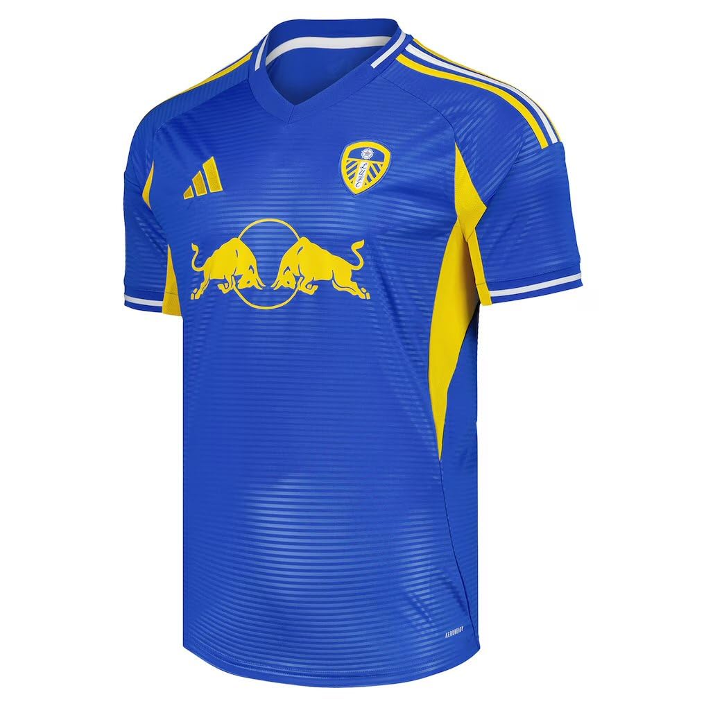 adidas Leeds United FC Mens Away Football Shirt Jersey 2025-2026 (UK, Alpha, M, Regular, Regular) Blue
