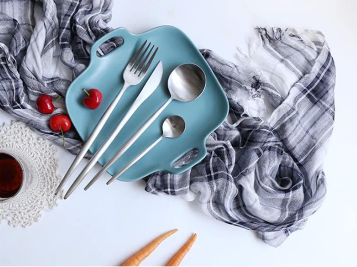 Besteck für 12 Personen, ESSONIO 48-teiliges Messer-Gabel-Löffel-Set, Elegantes Life-Geschirr-Set,luxuriöses Besteck，Spülmaschinenfestes Besteck.