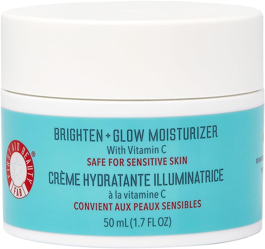 First Aid Beauty Brighten + Glow Moisturizer – Light Gel Cream Moisturizer with Vitamin C, Brightens for an Instant Healthy Glow – 1.7 oz.