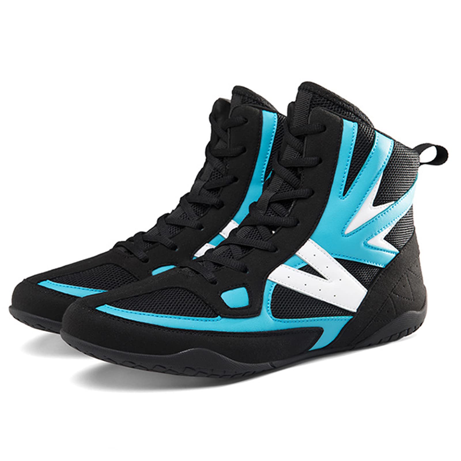 NGARY Zapatos de lucha libre para hombre, botas de levantamiento de pesas, de malla, ligeros, para culturismo, gimnasio, entrenamiento