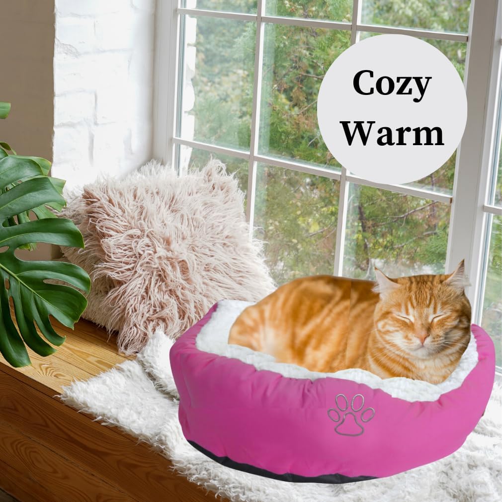 Cozy Comfort: Evelots Anti-Anxiety Donut Bed for Happy Cats & Small Dogs