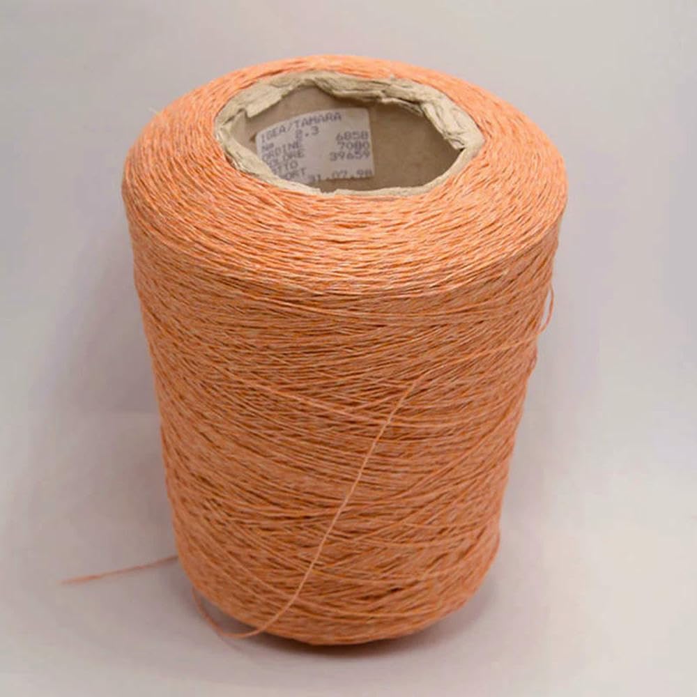 Filato di Lino Puro Biologico Liscio Naturale da 250 g per Lavorare a Maglia, Uncinetto a Mano, Filato Sottile per Pizzo, Filo da Cucito