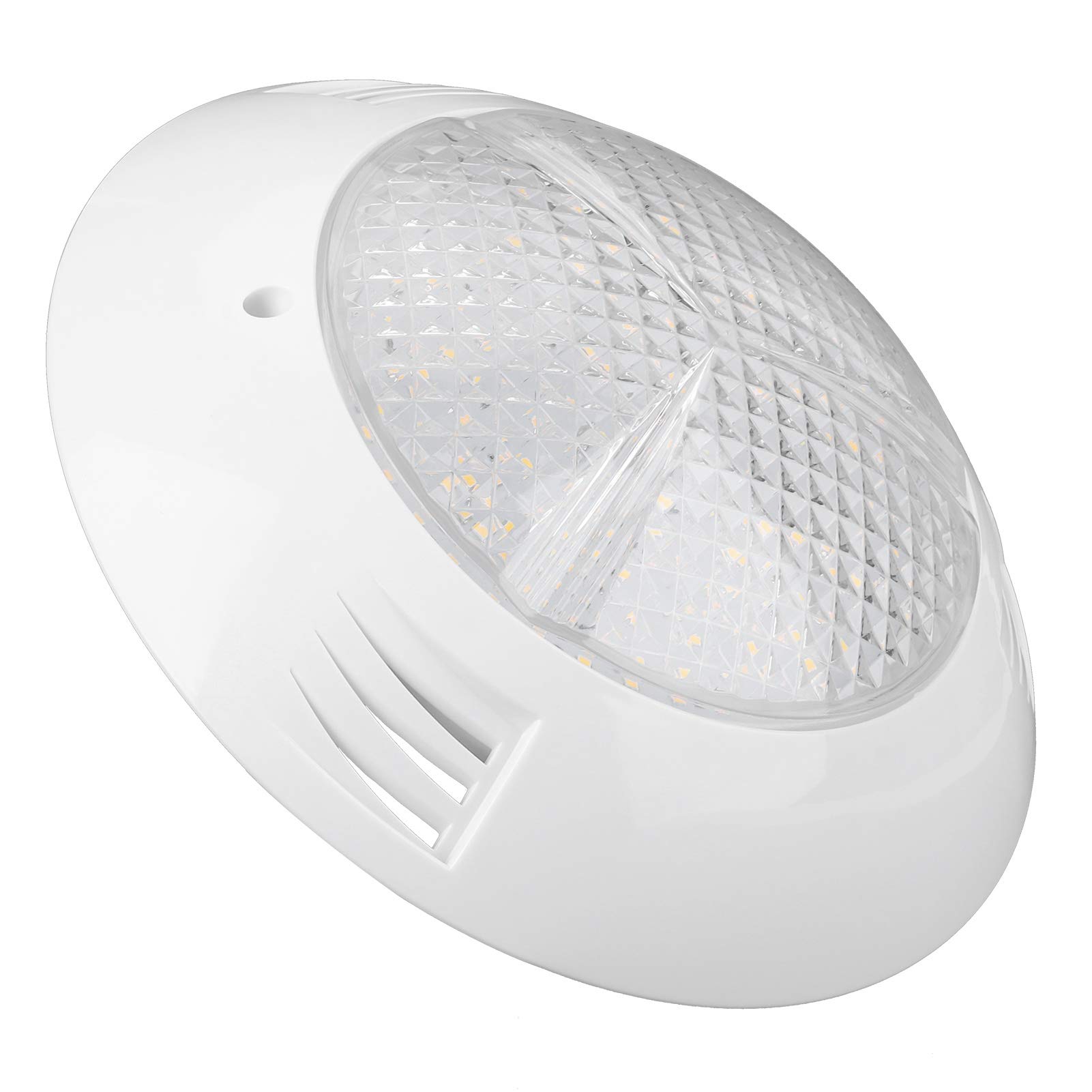 Jiawu Basenowa 160LED Podwodna IP68 Wodoodporna 18W AC12V Białe światło do Basenu, Dekoracji Krajobrazu, Oświetlenia Zewnętrznego, Wysokiej Jasności Kąt świecenia 120°, 1500 Lm