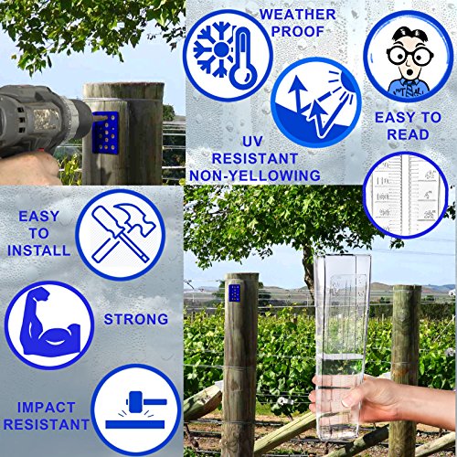 OUTWEST TRADING Professional Outdoor Rain Gauge for Yard, Heavy Duty. - Thumbnail 2