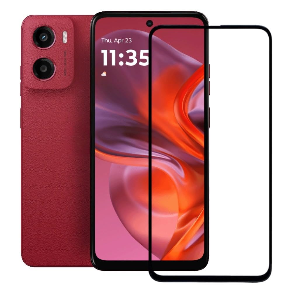MoCoTech HD+ Edge-to-Edge Tempered Glass for Motorola Moto G05 4G / Moto E15 4G – Full Screen Protector Guard, 9H, Anti-Scratch, Bubble Free, Case Friendly, Ultra Clear with Easy Installation Kit