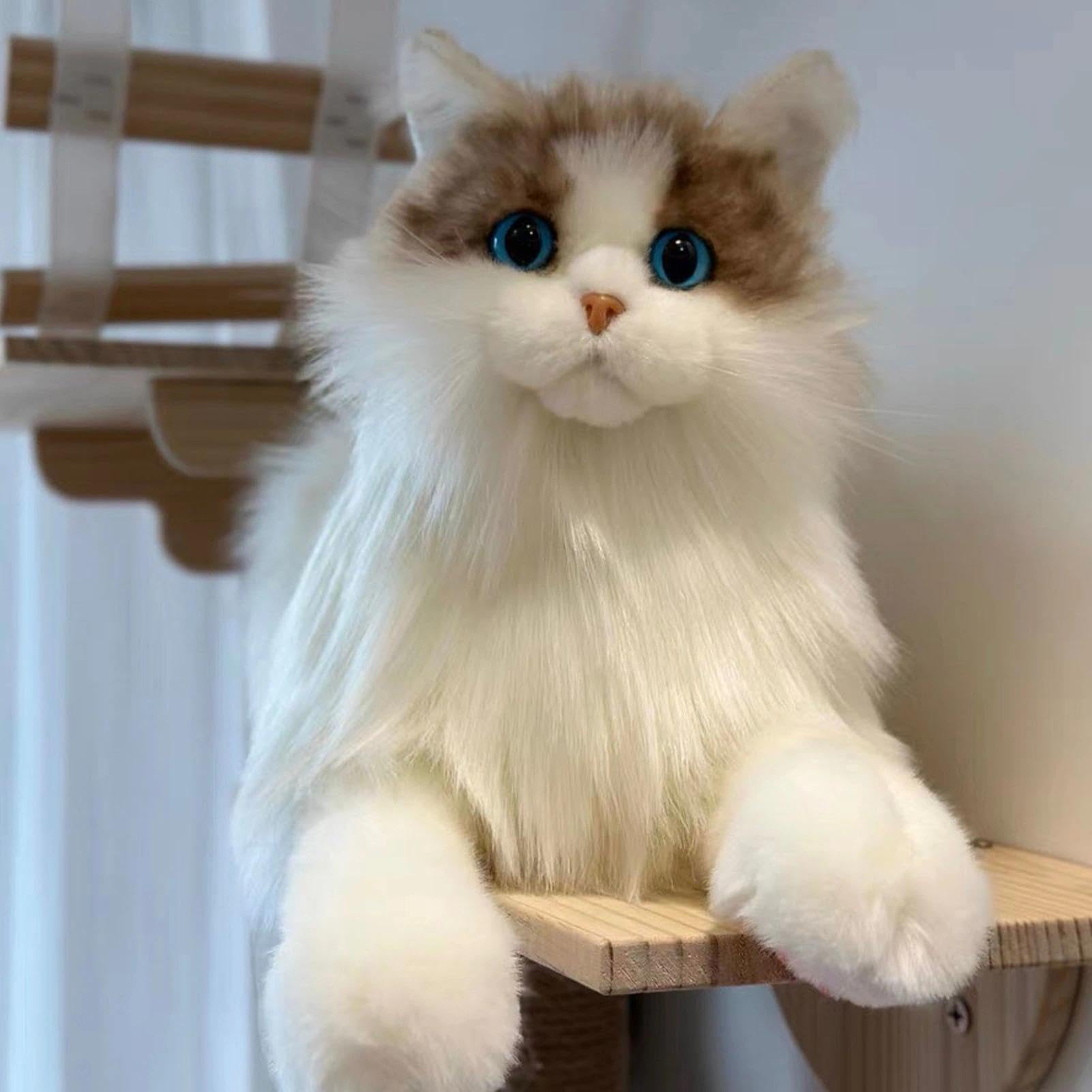 Realistyczna zabawka ragdoll kot, śliczna pluszowa zabawka