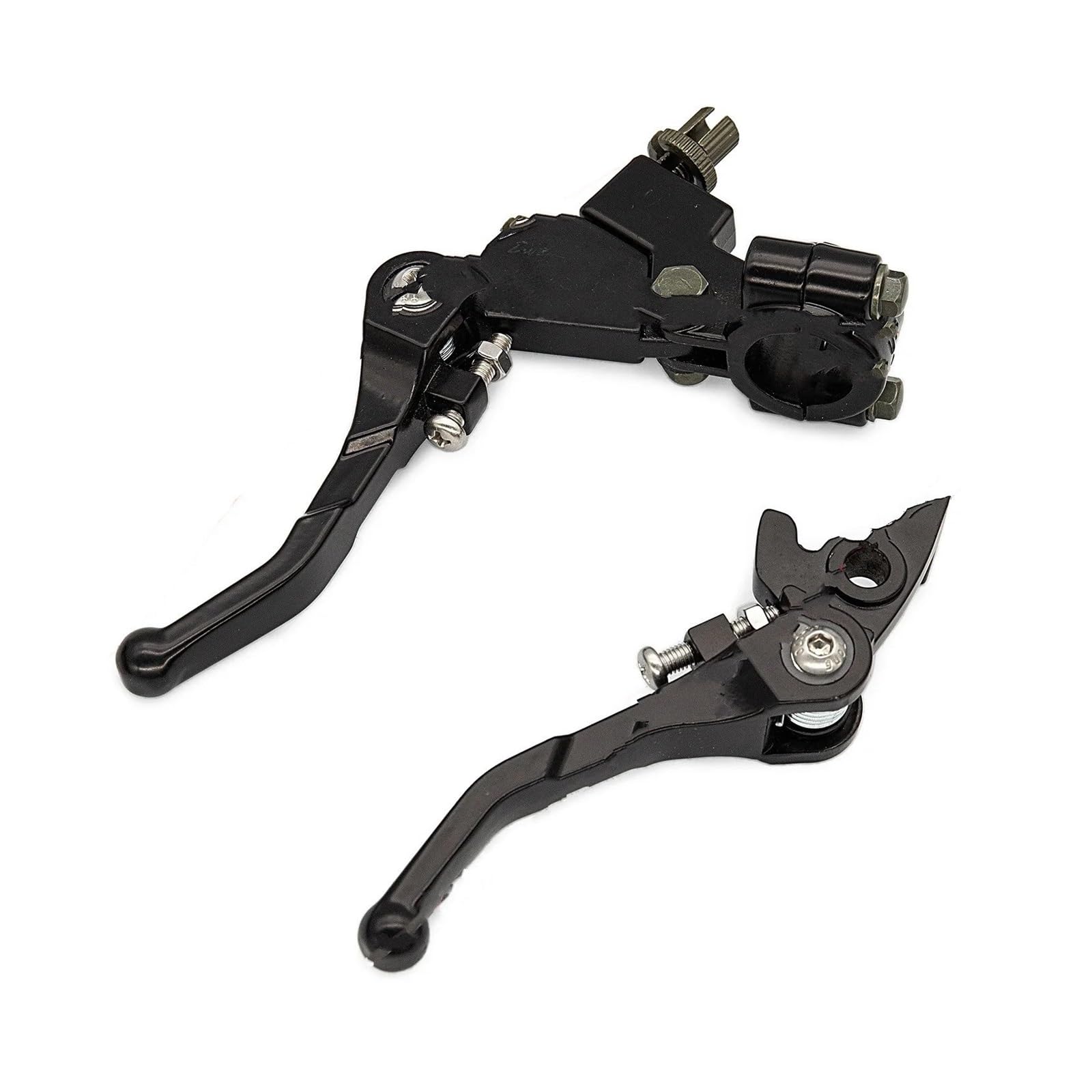 Riderai Black Motorbike Clutch Levers Crf Klx For Pit Pro Xmotos Bse Kayo 110 125 140 150Cc For Dirt Bikes Parts Most Aluminum Alloy Folding Clutch Lever(Black)