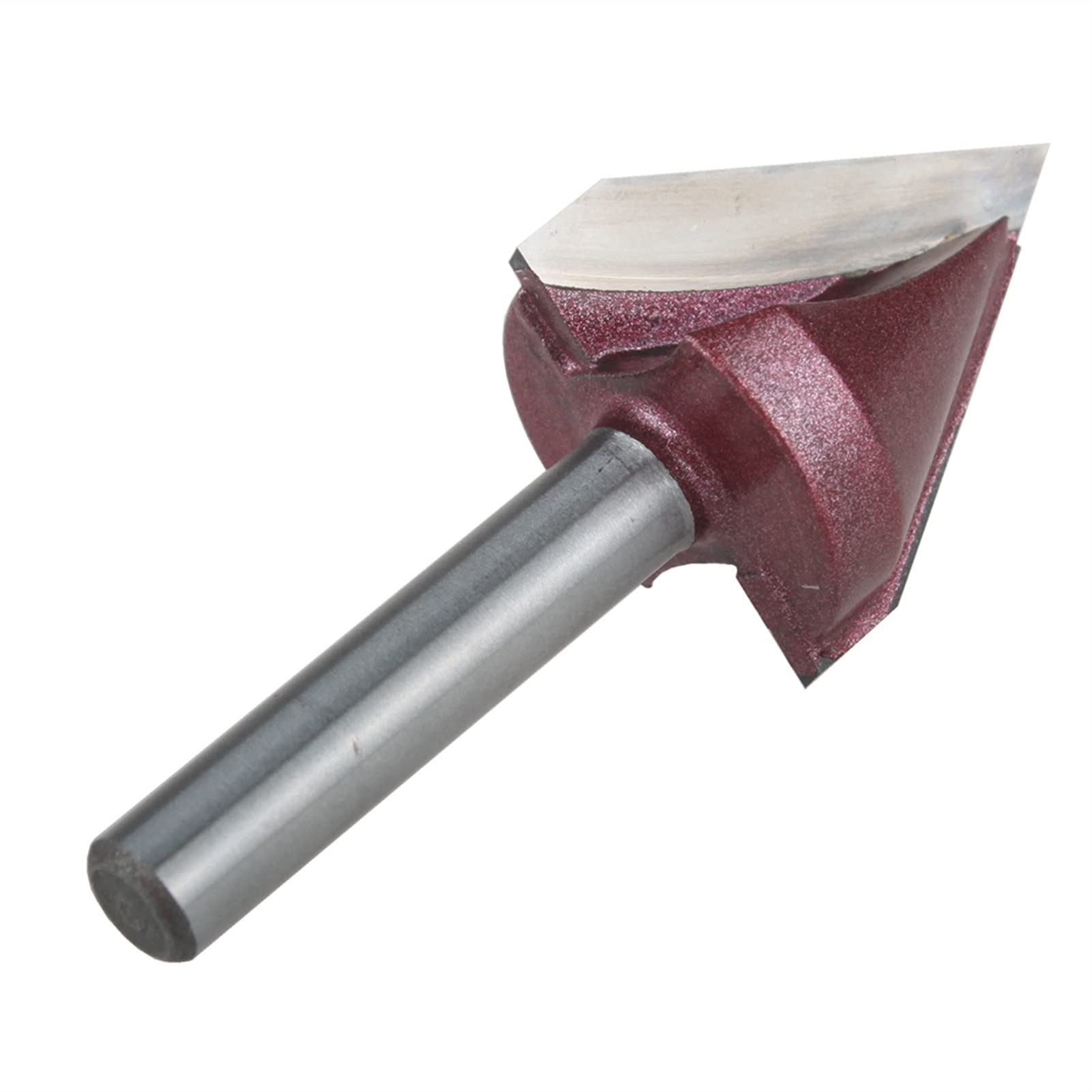 BERWENNY 10pcs 3.175/12mm Single-Flute End Mills Carbide Engraving Bit CNC Milling Cutter Router Bit Tools