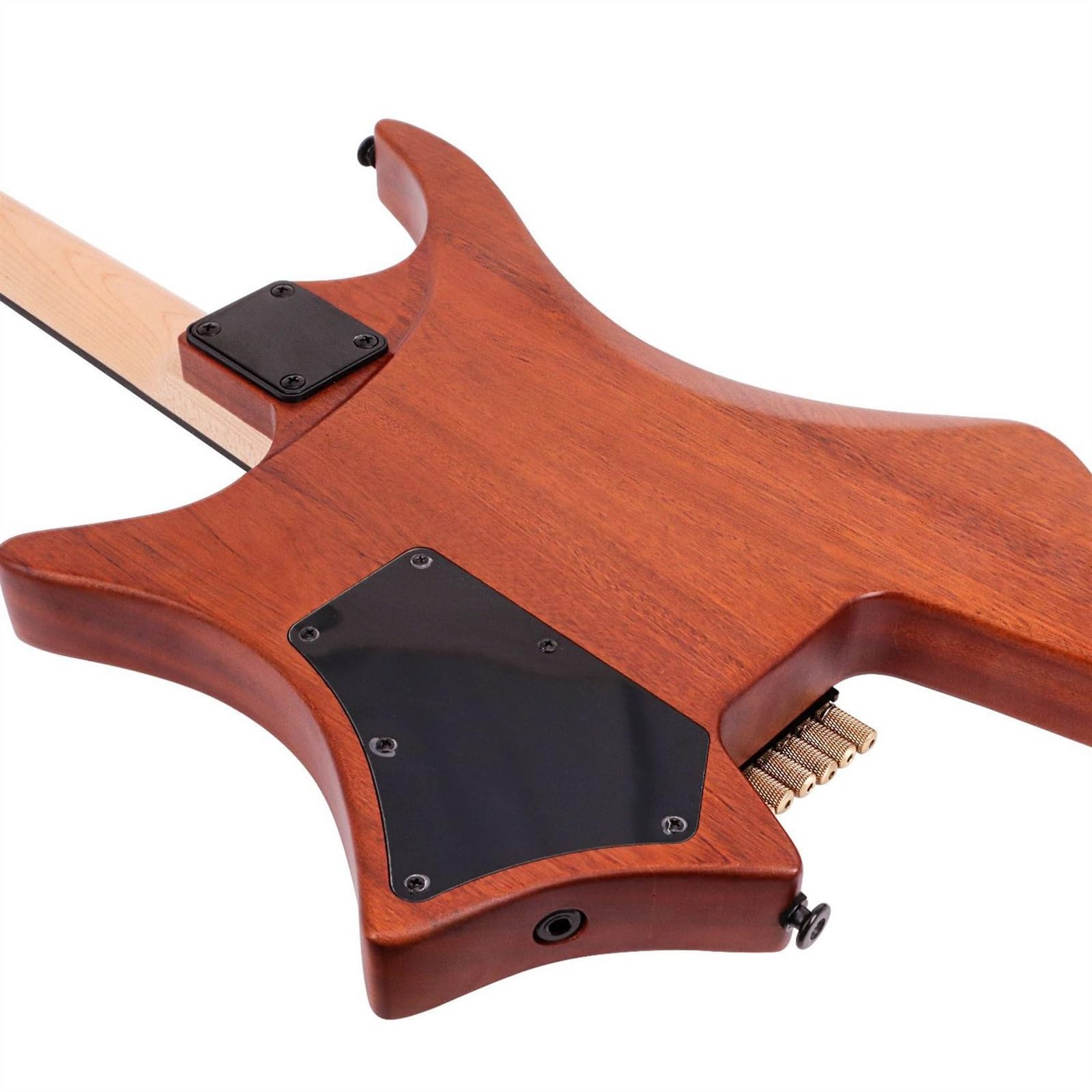 Profesjonalna 24-progowa Bezgłowa Gitara Elektryczna O Specjalnym Kształcie Wyciszająca Podróżna Przenośna 6-strunowa Gitara Elektryczna Początkujący Bezgłowy Gitara Elektryczna (Color : 03)