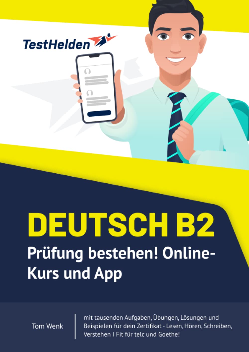 Deutsch B2 Prüfung bestehen! OnlineKurs und App mit tausenden Aufgaben, Übungen, Lösungen und