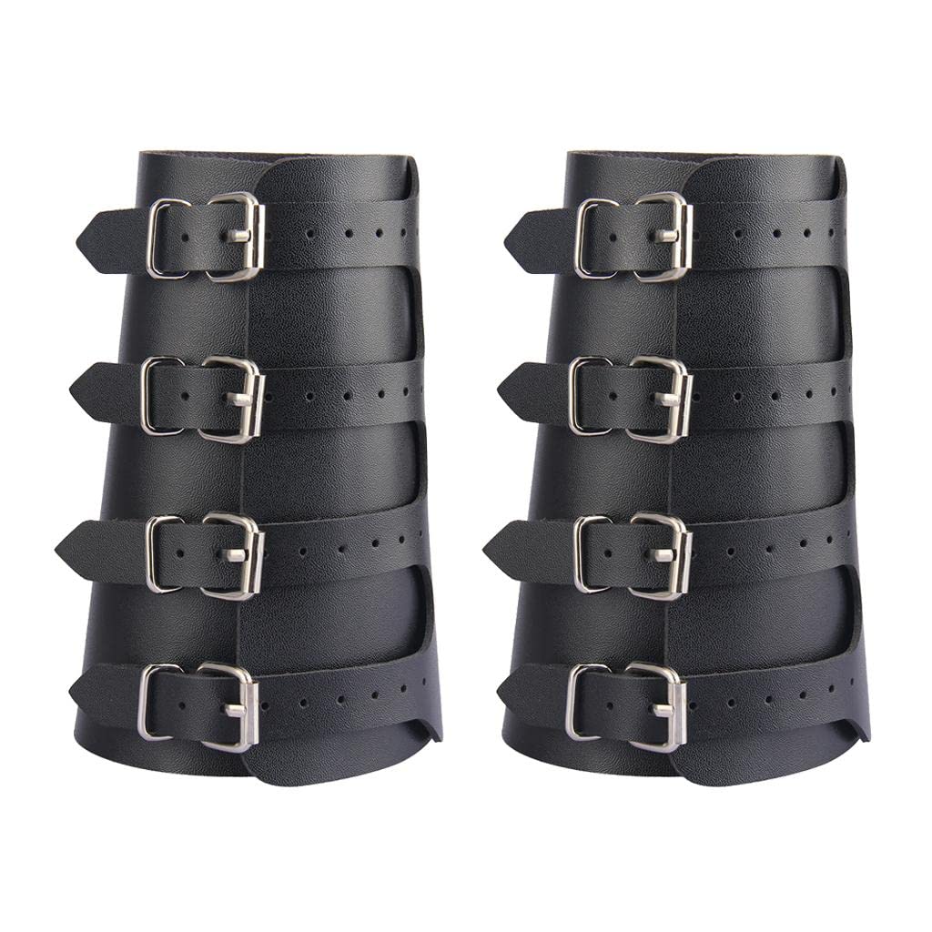 2X Braccialetto Unisex in Pelle Sintetica PU, Largo, per Braccio