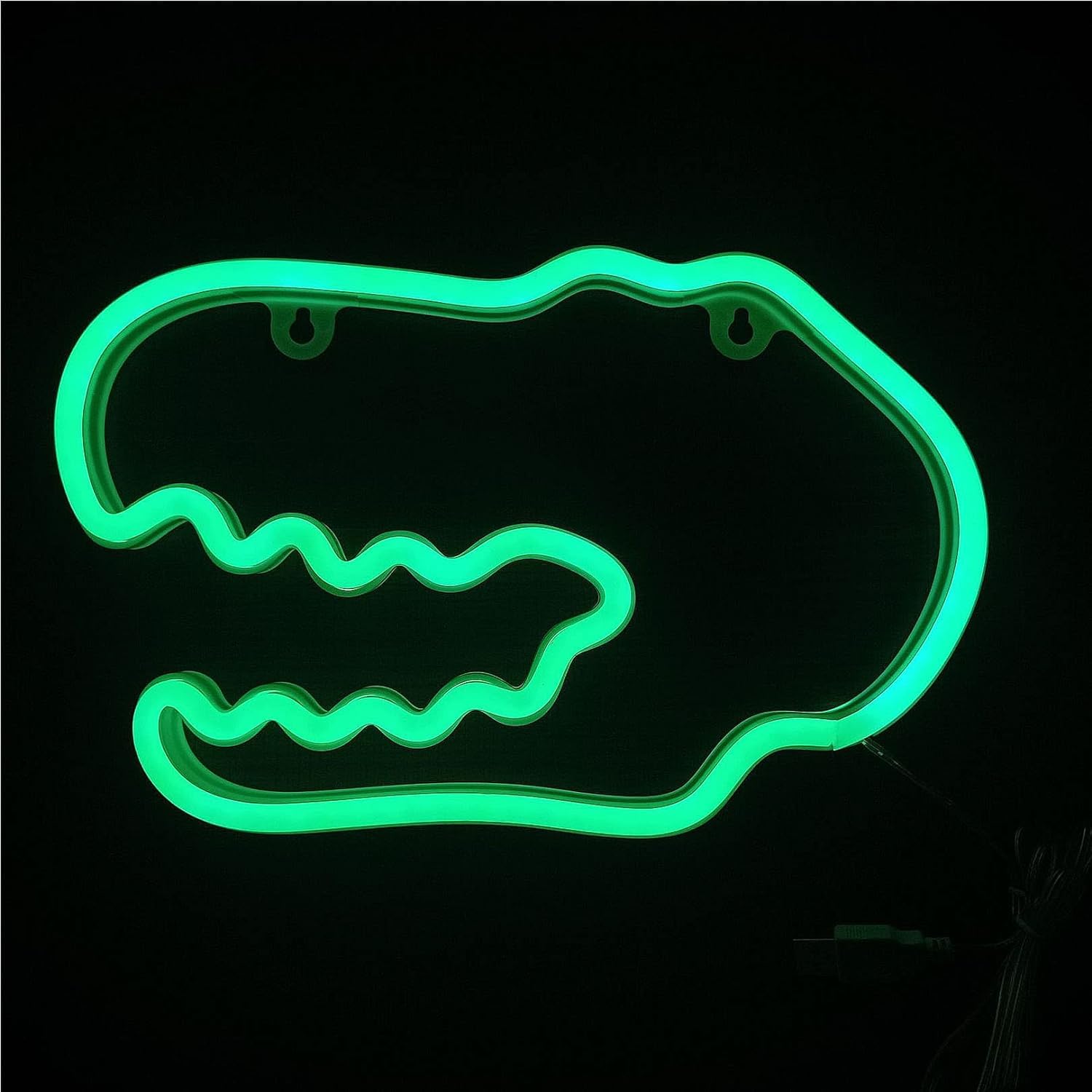 Letrero de luz LED de neón con luces de neón de dinosaurio para decoración de pared de dormitorio, letreros de neón artísticos para fiestas de cumpleaños infantiles