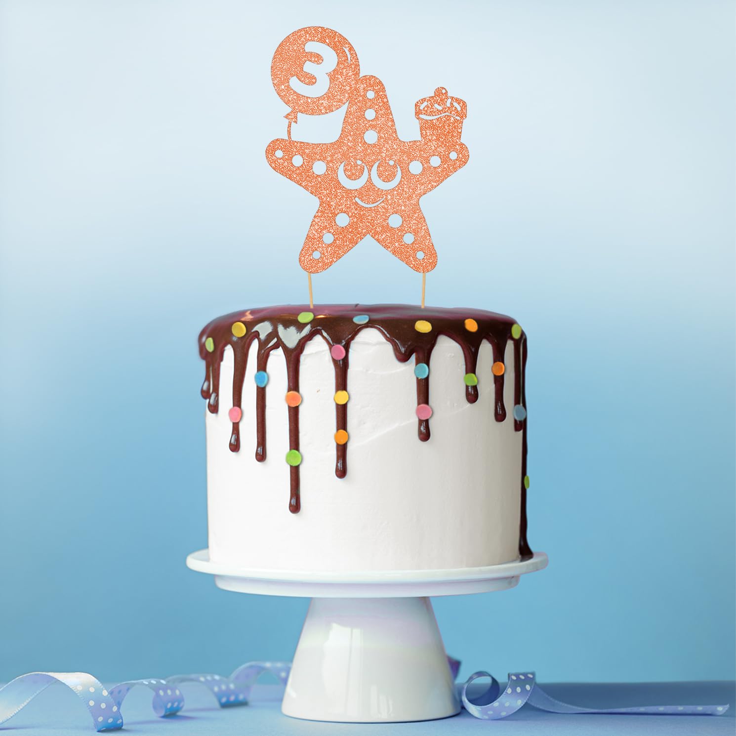 Cake Topper Personalizzato Compleanno: Decorazione Torta Con Nome In Acrilico O Legno (Modello A) - 3