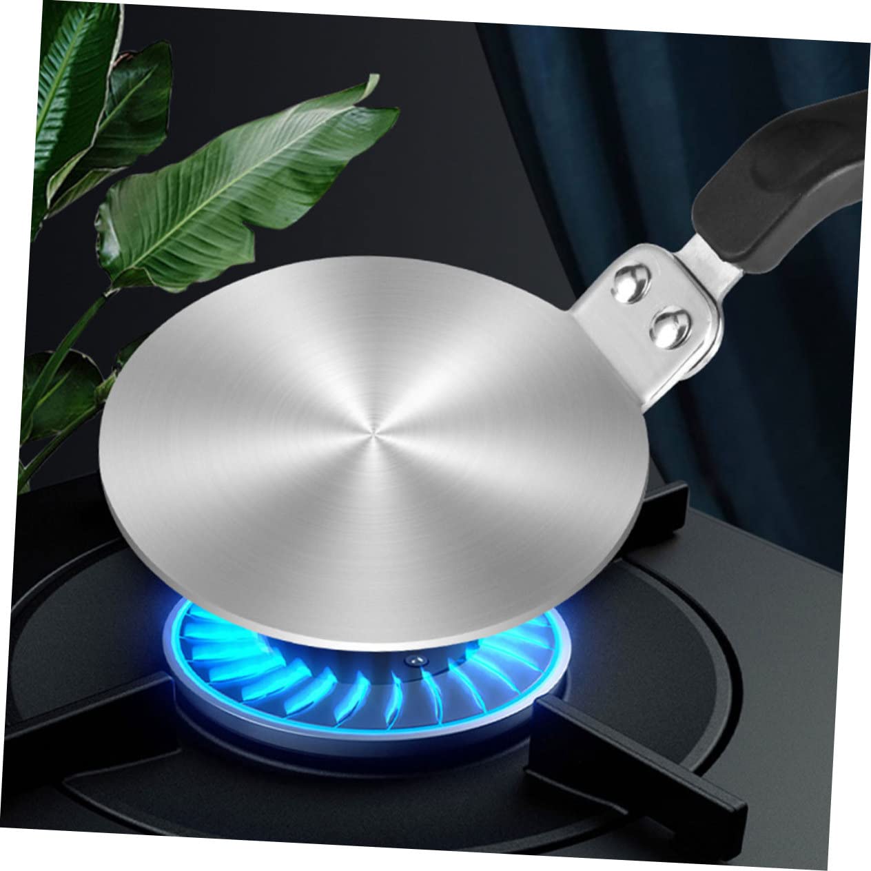 LABRIMP Placa Difusora de Inducción de Acero Inoxidable, Adaptador Redondo para Cafetera, Distribución Uniforme del Calor, Uso en Cocina y Gas