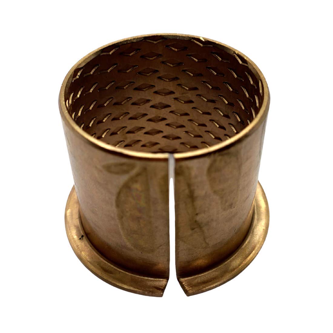 Bronze Bundbuchse 35x39x35 Mm – CuSn8, Mit Bund 50x2 Mm, Selbstschmierend, Härte 200 HB, Für Hohe Lasten