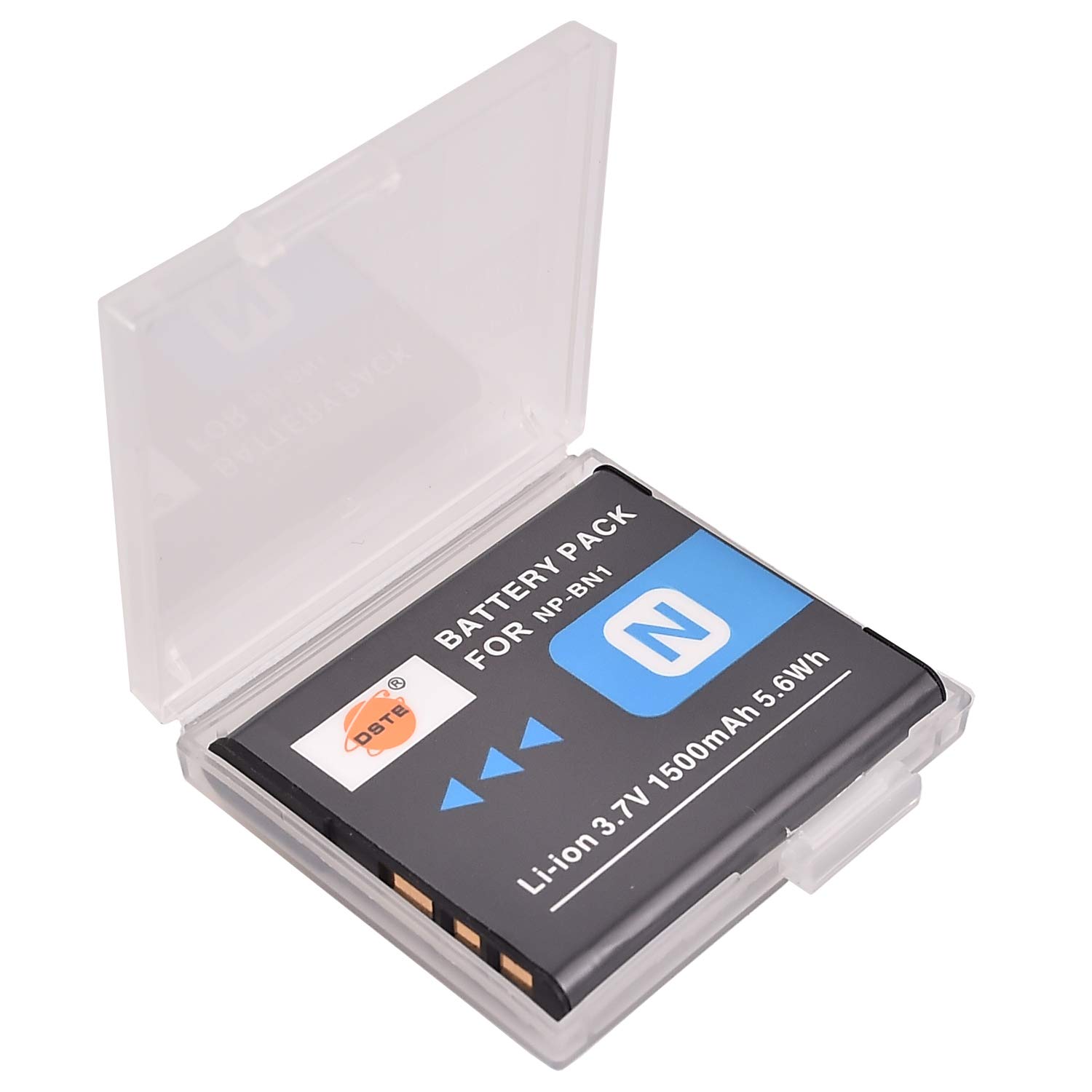 DSTE Vervangende batterij en DC95E reisoplader compatibel met Sony NP-BN1 DSC-W510 W515PS W520 W530 W550 W560 W570 W580 W620
