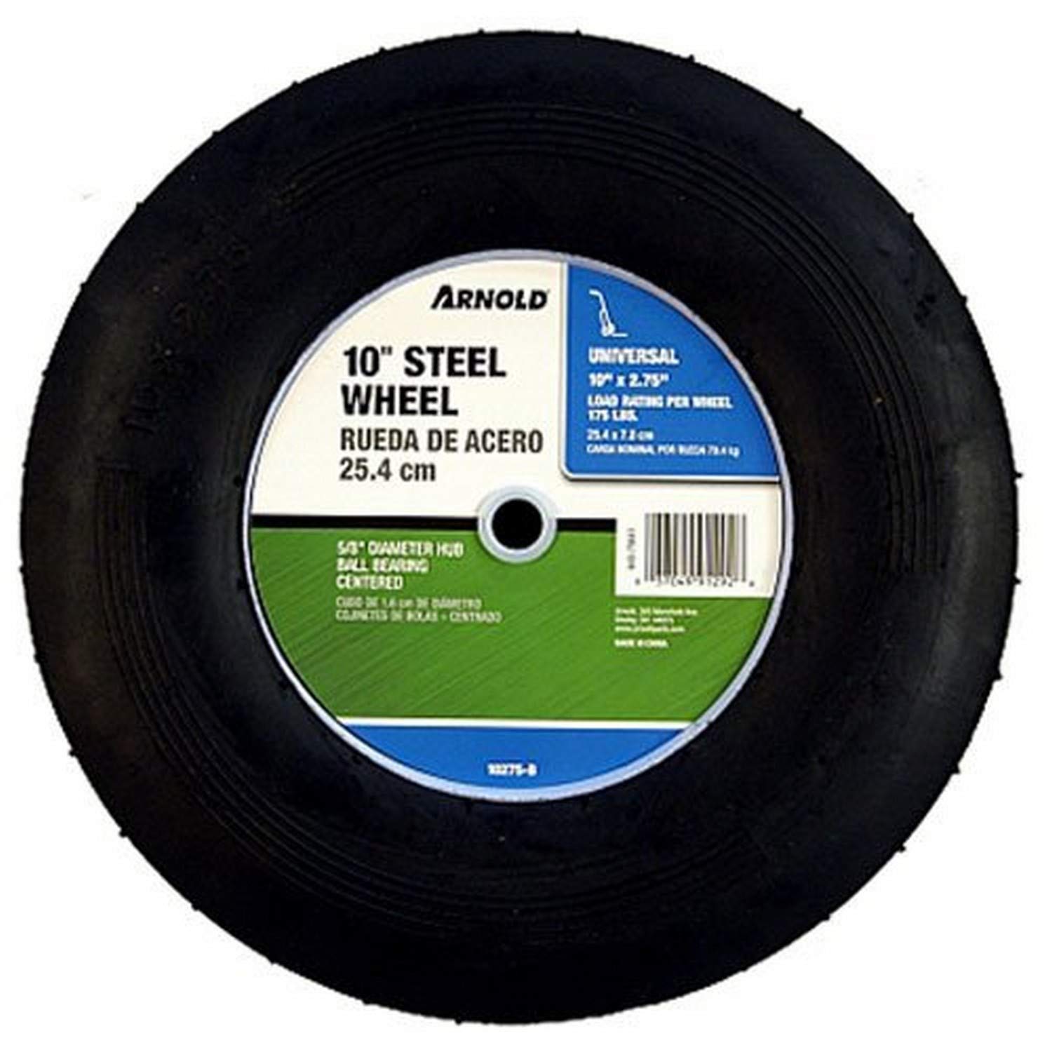 Arnold 10275-B 10 X 2.75 In. Steel Wheel - .62 In. Diameter Centered Hub