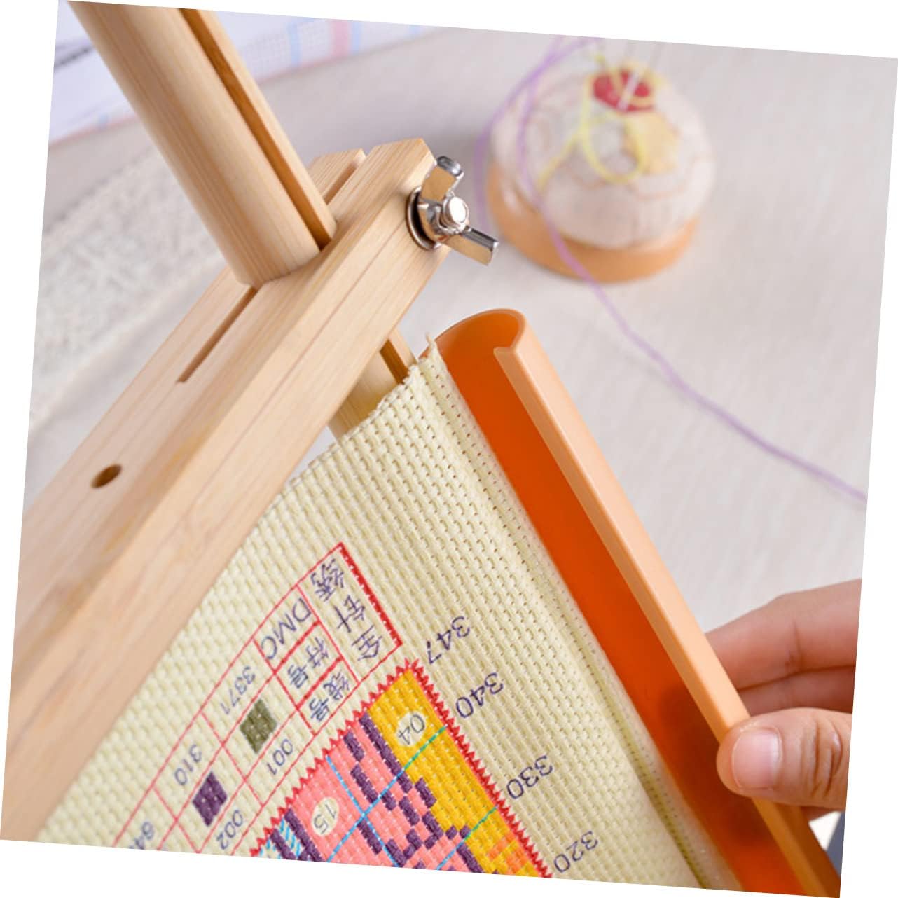 DOITOOL 1set Wooden Cross Frame Easy to Install Embroidery Tapestry Rack for Needlework Art Crafts Portable and Lightweight Design for Comfortable Use