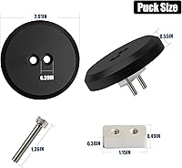 Vista 5 de Jack Pucks - Almohadilla de aluminio para disco de elevación compatible con Corvette C7 C6 C5 C8 1997-2023 (paquete de 4) (negro)