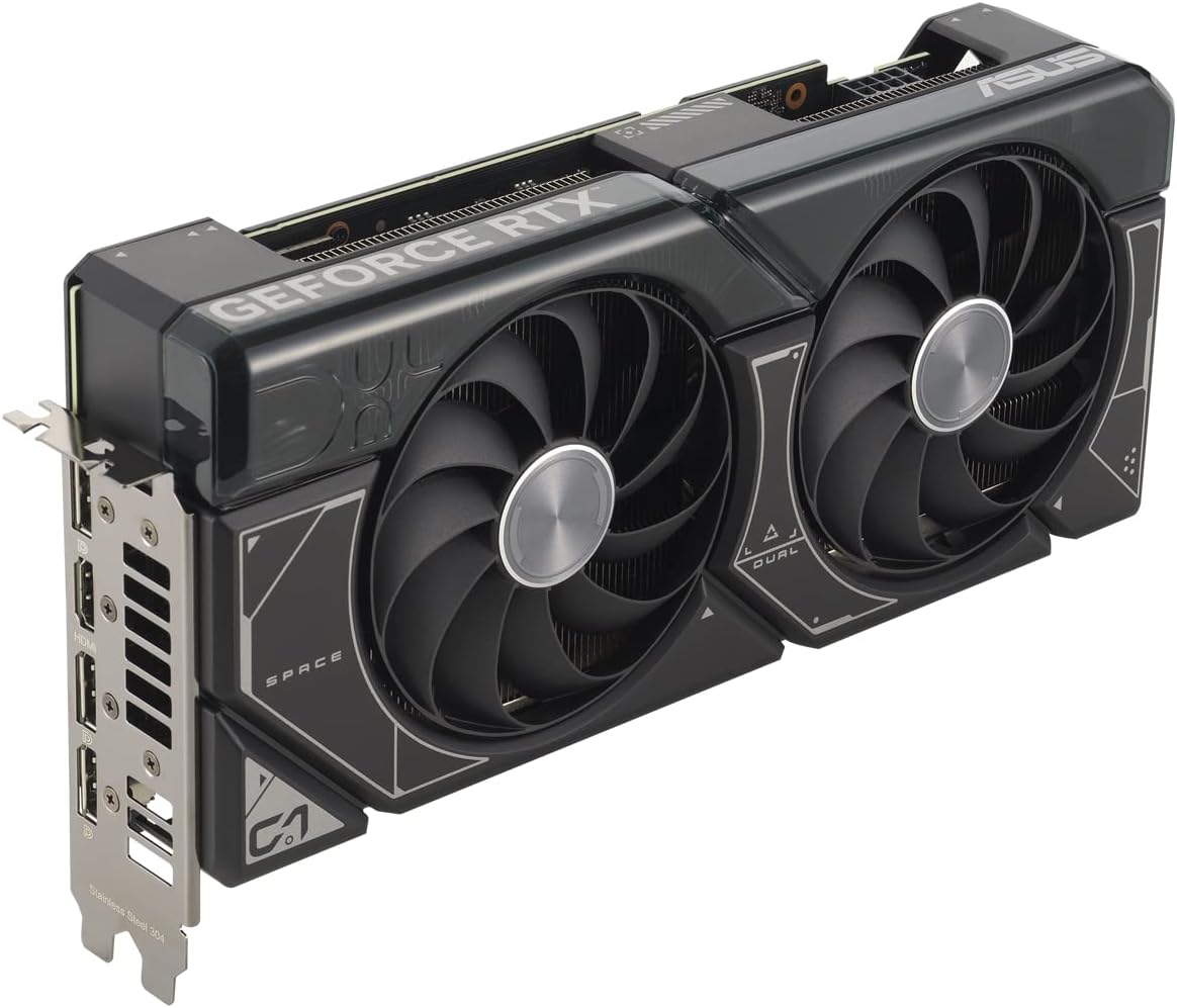 ASUS DUAL NVIDIA GeForce RTX 4070 Scheda Grafica, 12GB GDDR6X 192-bit 21 Gbps PCIE 4.0, GPU NVIDIA Ada Lovelace, DUAL-RTX4070-12G ASUS DUAL NVIDIA GeForce RTX 4070 Scheda Grafica, 12GB GDDR6X 192-bit 21 Gbps PCIE 4.0, GPU NVIDIA Ada Lovelace, DUAL-RTX4070-12G