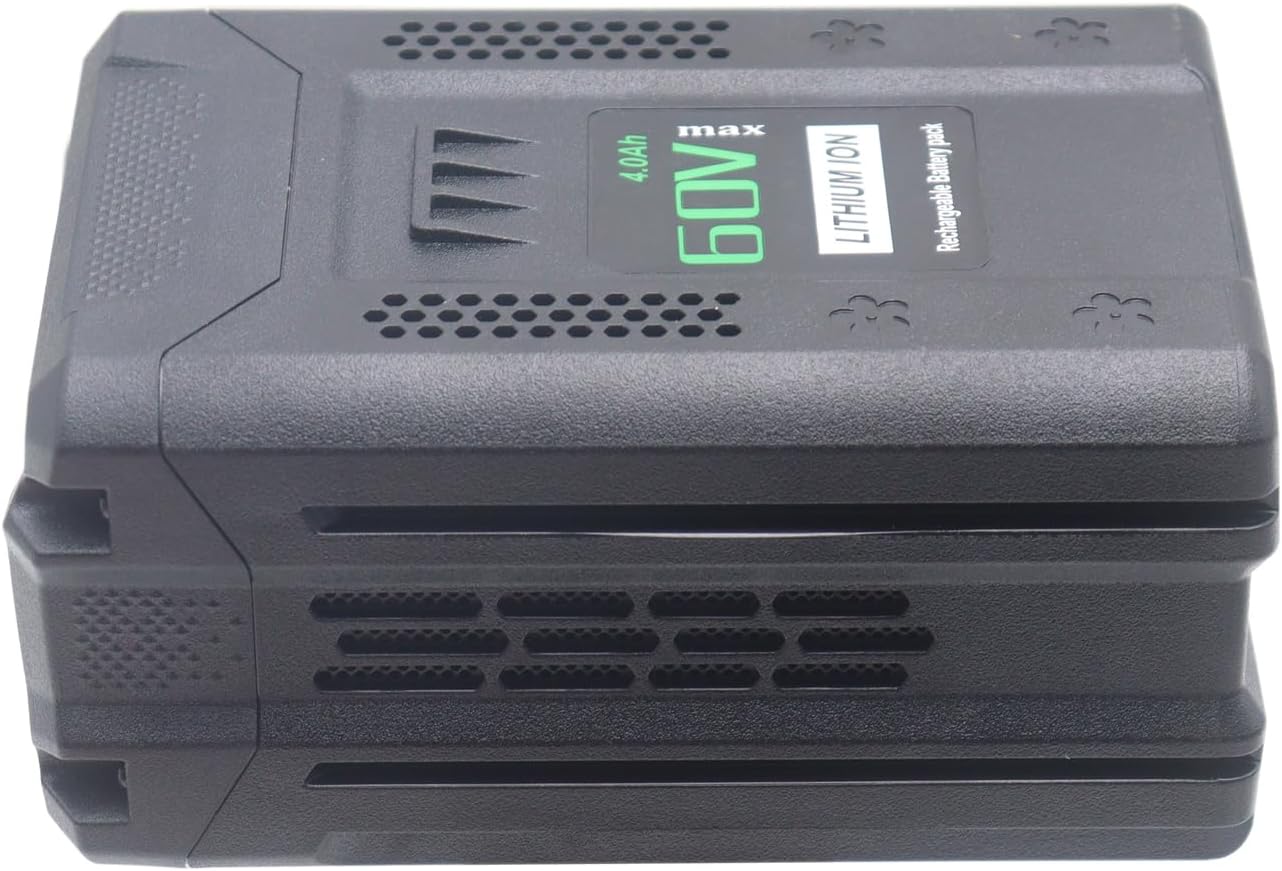 Replacement 4.0Ah 60V Lithium Battery for Greenworks LB60A00 LB60A01 LB60A02 LB60A03 Lawn Mower Leaf Blower Chainsaws String Trimmers Cordless Tools