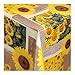Produktbild Wachstuch Tischdecke Wachstischdecke Gartentischdecke, Abwaschbar Meterware, Länge wählbar, Sonnenblumen Creme Braun (045-00) 160cm x 140cm