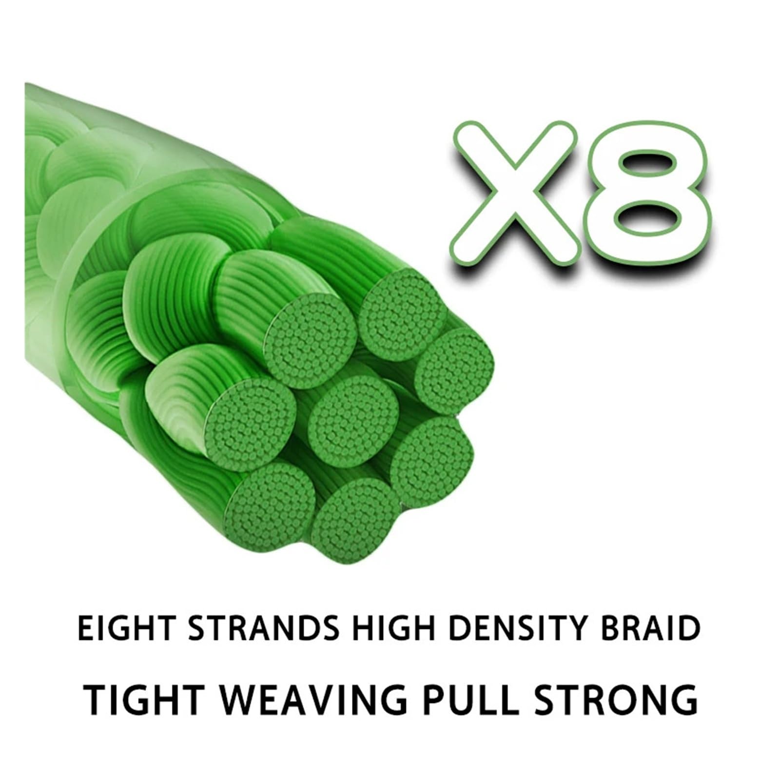 Lenza da pesca intrecciata in PE X8 fili, filo multifilamento 150M 200M | Costruzione intrecciata a 8 capi