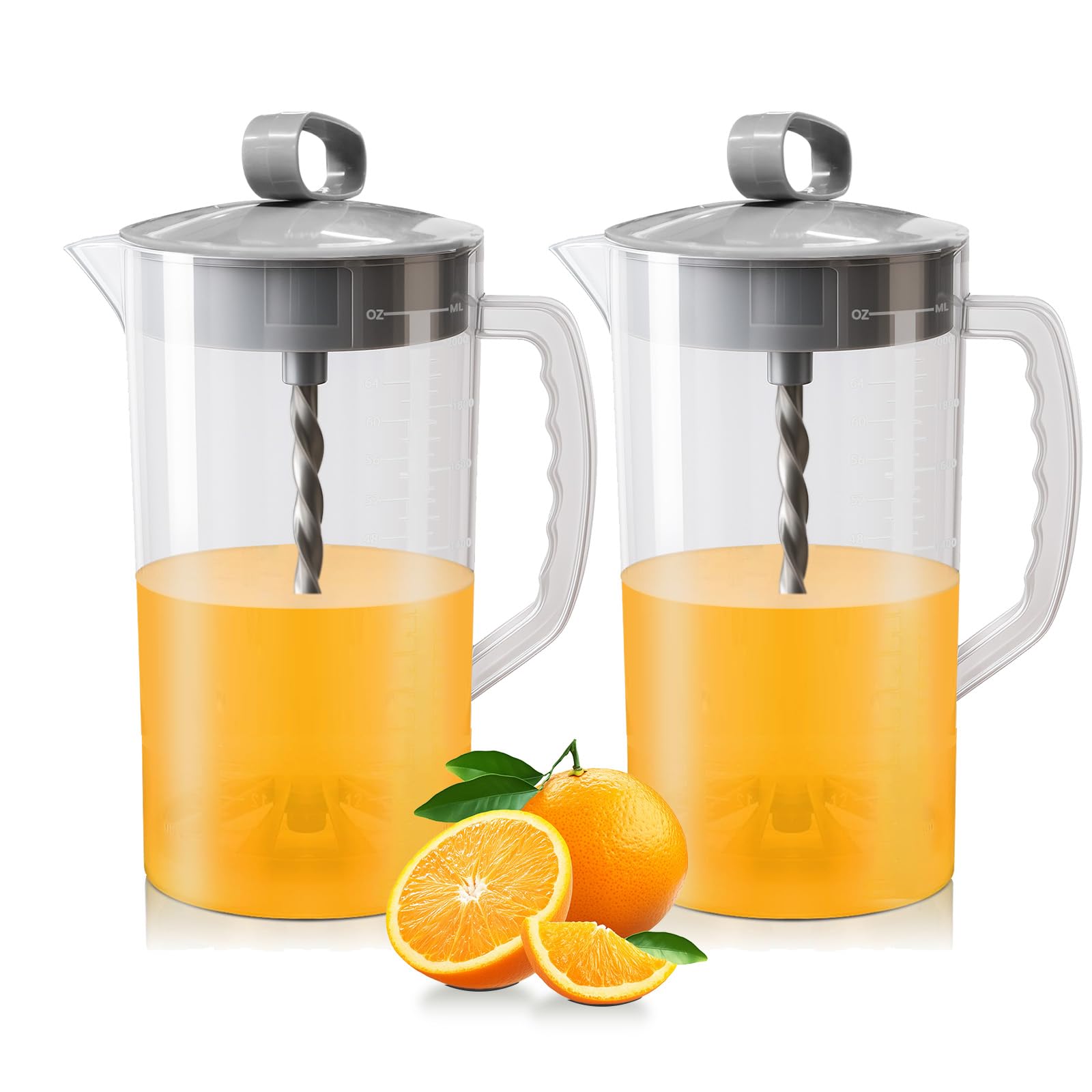 GHYKL Mixing Pitcher 2-Pack with Plunger