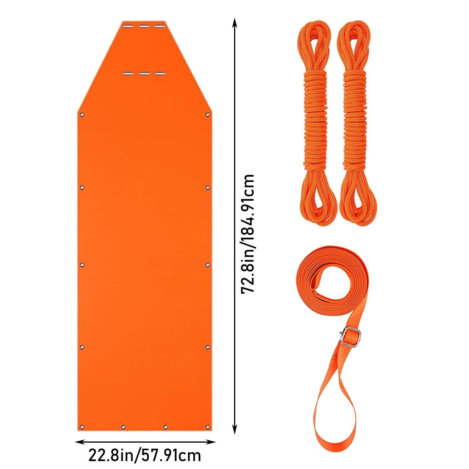 Trineo utilitario para Transporte: Trineo Resistente con Tiempo de Arrastre | Trineo de tracción duradero con cuerda de remolque, transportador multiusos para caza, leña, camping, jardinería, nieve y tra