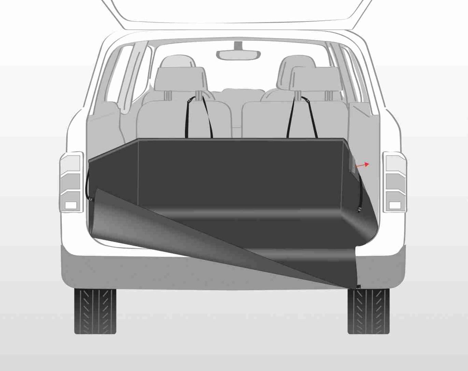 Trixie 1314 Couverture de protection pour coffre de voiture Noir 1,64 x 1,25 m