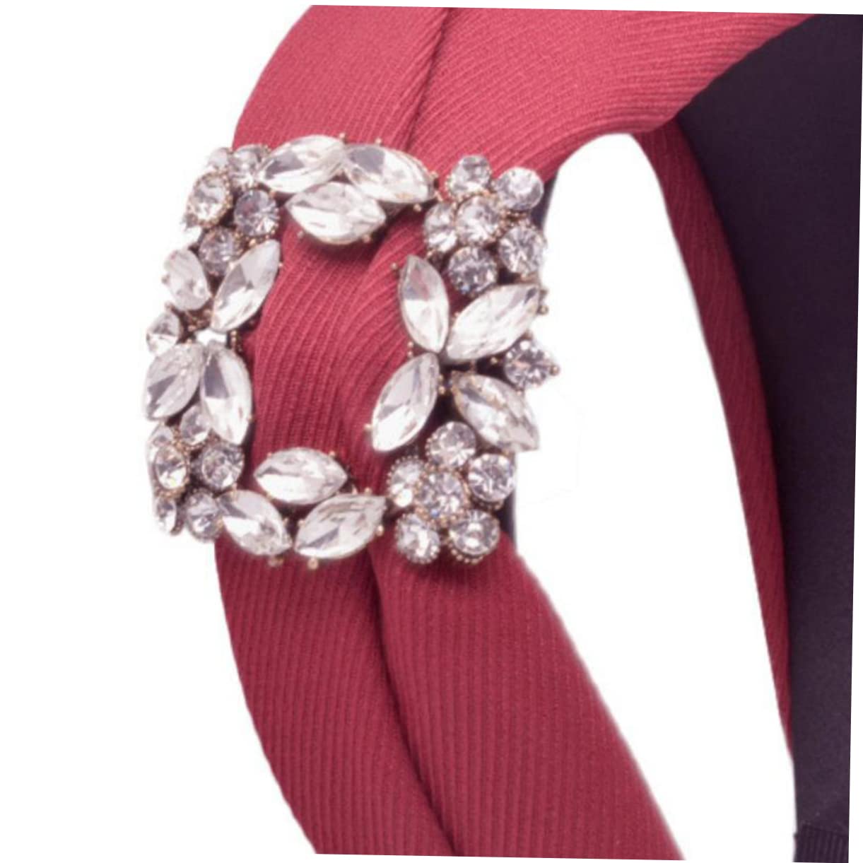 3pezzi Fermaglio Per Con Strass Cerchietto Elegante Vino Rosso Accessorio Alla Moda Per Donne e Ragazze Per Cerimonie e Occasioni Speciali