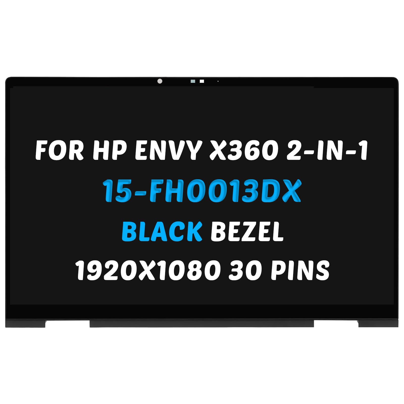 N48155-001 Replacement for HP Envy x360 2-in-1 15-fh 15-fh0000 15-fh0xxx 15-fh0013dx 15-fh0023dx 15-fh0097nr 15z-fh000 1920x1080 15.6" LCD Screen LED