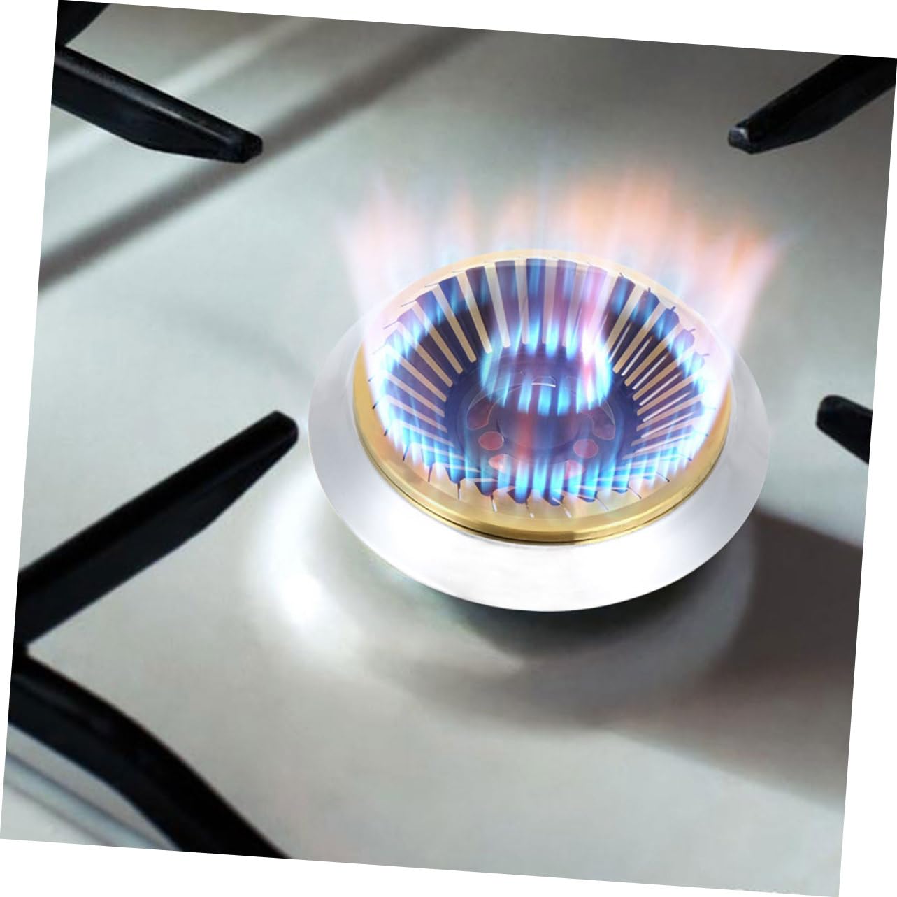 Mikikit 2 Pezzi Wok Ghisa per Piano Gas Spargifiamma Inossidabile Diffusore Calore per Elettriche Facilita e Superficie