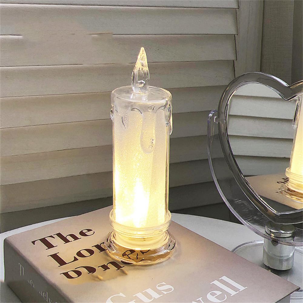 Azonee LED Flameless Candles, 4PCS Flameless Votive Candles for Diwali, Romantic Decoration Night Light, Flameless Flickering Electric Fake Candle for Bath Wedding Table Diwali Festival Decorations